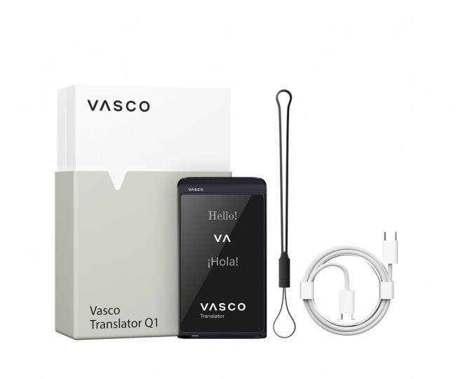 Голосовий перекладач із функцією клонування голосу Vasco Translator Q1 Phantom Black